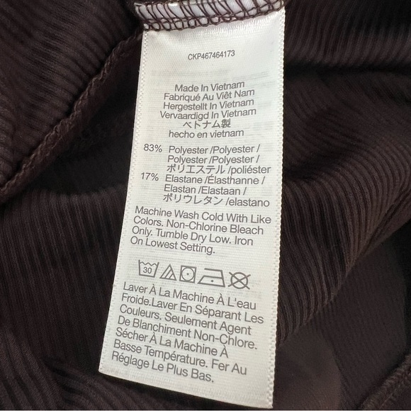 Madewell Corduroy Fuji Wrap Front Tie Brown Raisin S - Picture 9 of 13